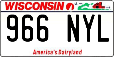 WI license plate 966NYL