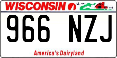 WI license plate 966NZJ