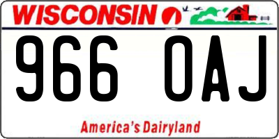 WI license plate 966OAJ