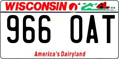 WI license plate 966OAT
