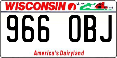 WI license plate 966OBJ