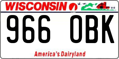 WI license plate 966OBK
