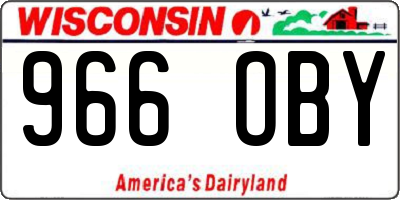 WI license plate 966OBY