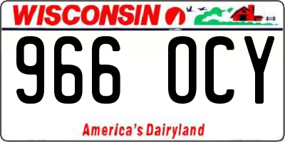 WI license plate 966OCY
