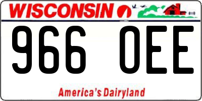 WI license plate 966OEE