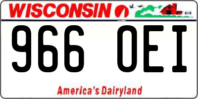 WI license plate 966OEI