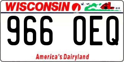 WI license plate 966OEQ