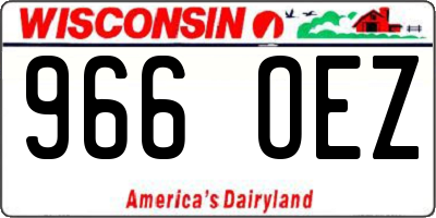 WI license plate 966OEZ