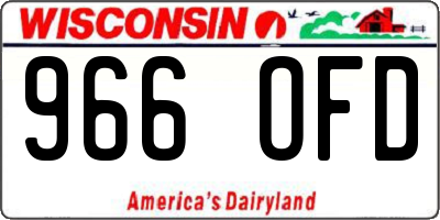 WI license plate 966OFD