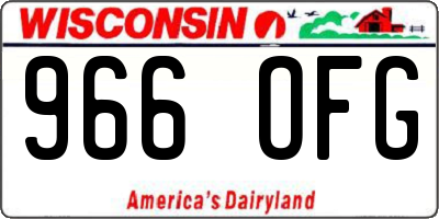 WI license plate 966OFG