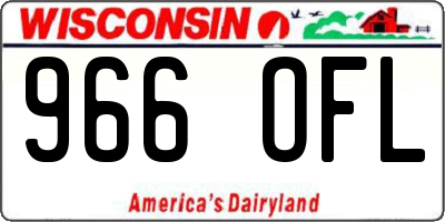 WI license plate 966OFL