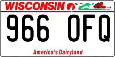 WI license plate 966OFQ