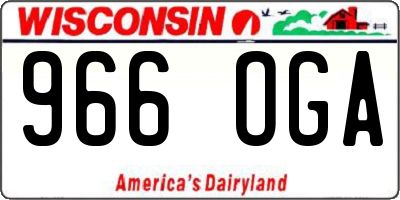 WI license plate 966OGA