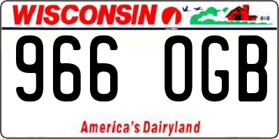 WI license plate 966OGB