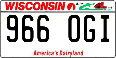 WI license plate 966OGI