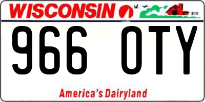 WI license plate 966OTY