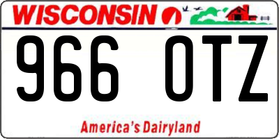 WI license plate 966OTZ