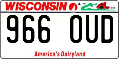 WI license plate 966OUD