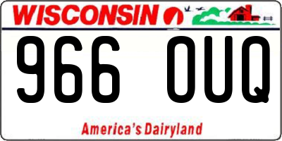 WI license plate 966OUQ