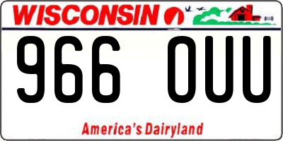 WI license plate 966OUU