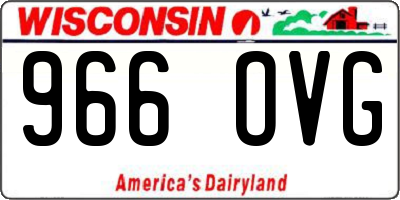 WI license plate 966OVG