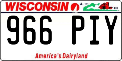 WI license plate 966PIY