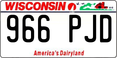 WI license plate 966PJD