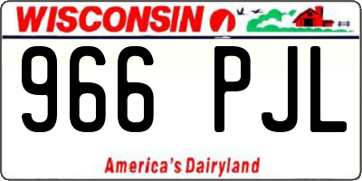 WI license plate 966PJL
