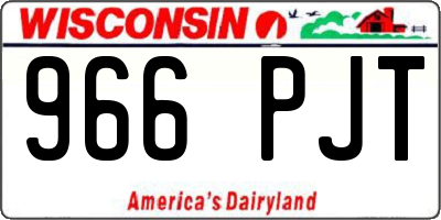 WI license plate 966PJT