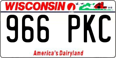 WI license plate 966PKC