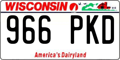 WI license plate 966PKD