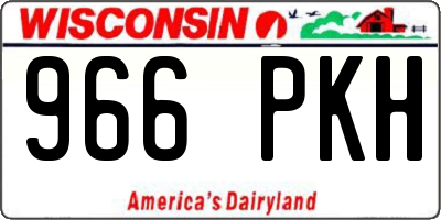 WI license plate 966PKH