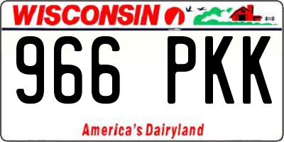 WI license plate 966PKK