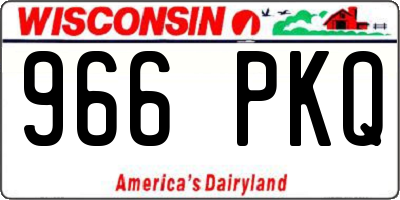 WI license plate 966PKQ