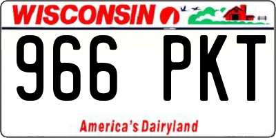 WI license plate 966PKT