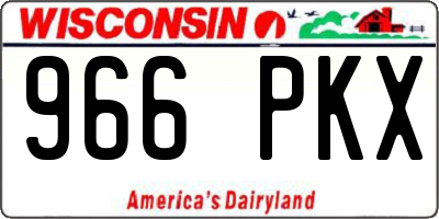 WI license plate 966PKX