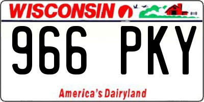 WI license plate 966PKY