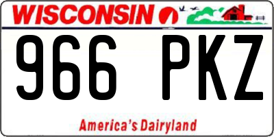 WI license plate 966PKZ