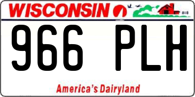 WI license plate 966PLH