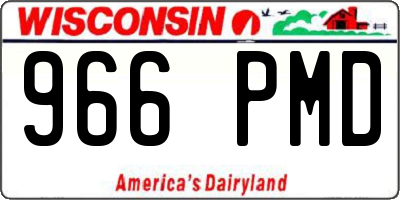 WI license plate 966PMD