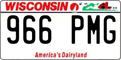 WI license plate 966PMG
