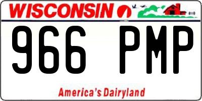 WI license plate 966PMP