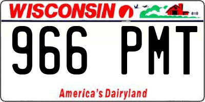 WI license plate 966PMT