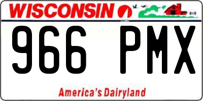WI license plate 966PMX