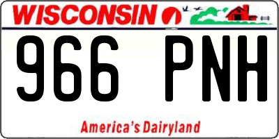 WI license plate 966PNH