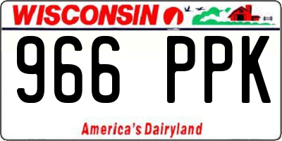 WI license plate 966PPK