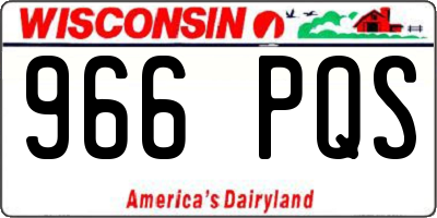 WI license plate 966PQS