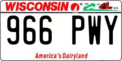 WI license plate 966PWY