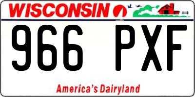 WI license plate 966PXF
