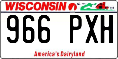 WI license plate 966PXH